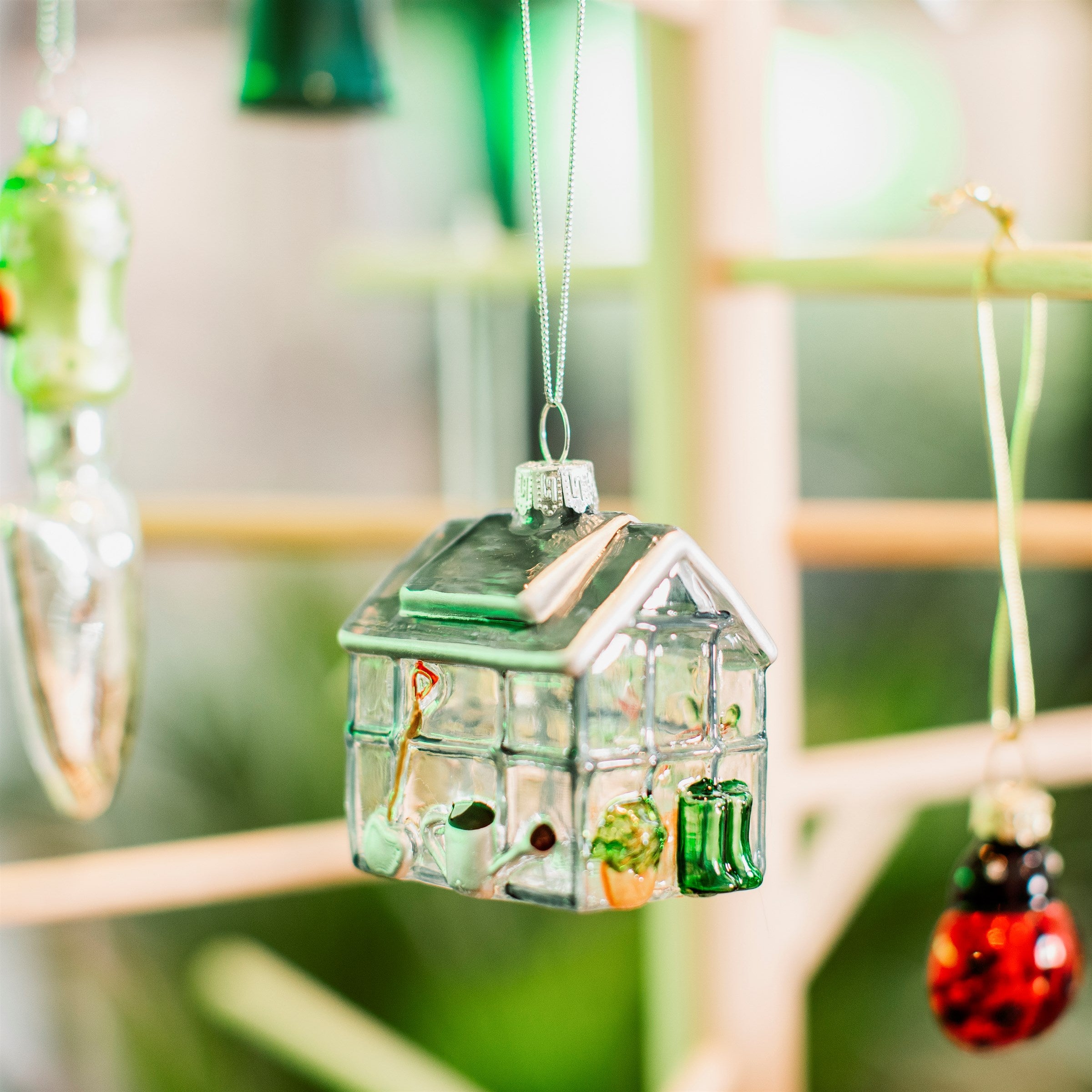 Sass & Belle Christmas Bauble - Glass Mini Greenhouse