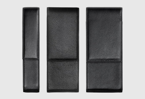 Lamy Pen Case - Black Leather Flip Top