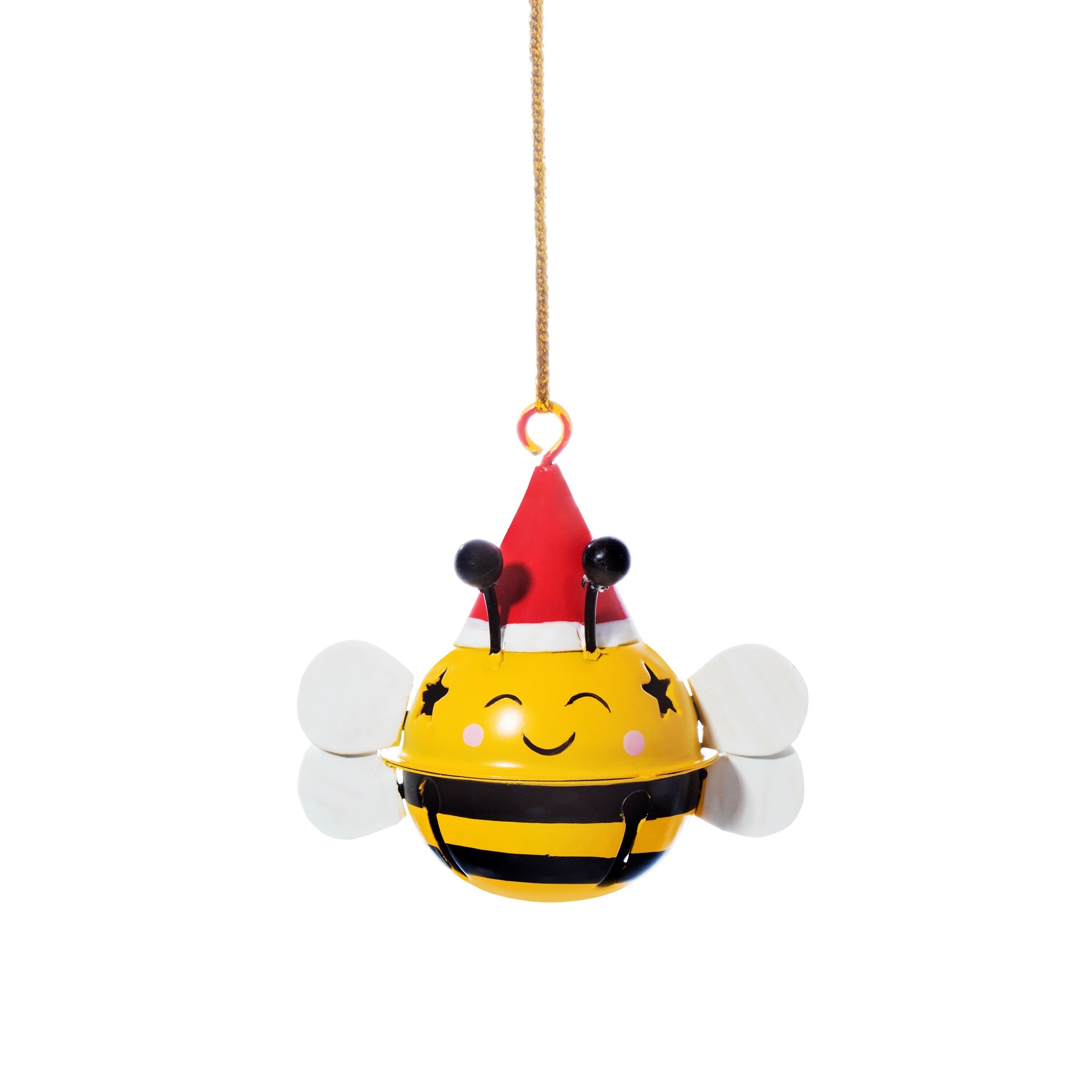 Sass & Belle Christmas Bauble - Metal Bee Bell