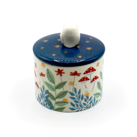 Disaster Designs Ceramics - Secret Garden Owl and Mushroom Jar