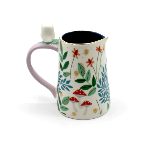 Disaster Designs Ceramics - Secret Garden Owl and Mushroom Jug
