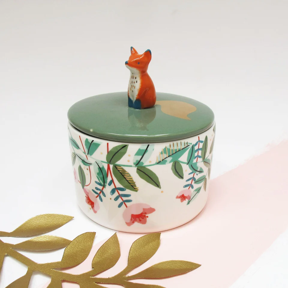 Disaster Designs Ceramics - Secret Garden Fox Jar