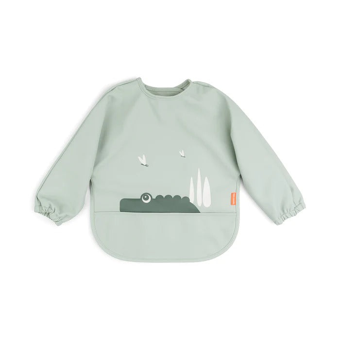 Done by Deer Eating - Sleeved Pocket Bib - Croco Green