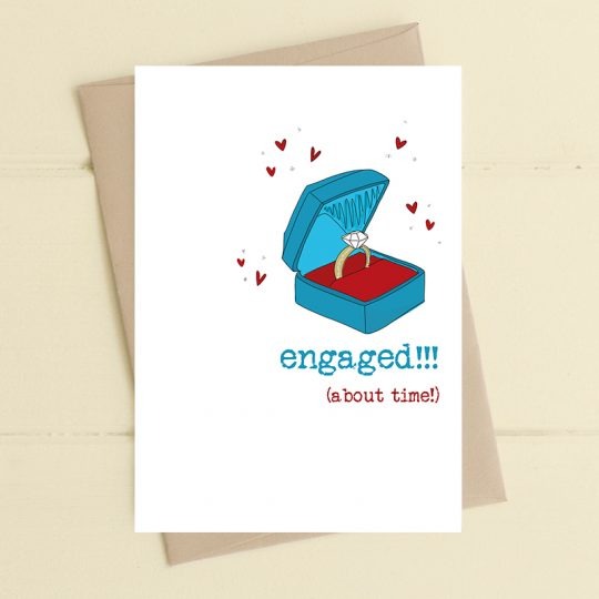 Dandelion Card - Engaged About time