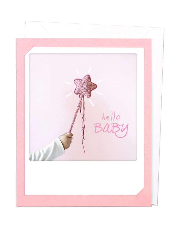 Pickmotion Photo-Card - Hello Baby Pink Star