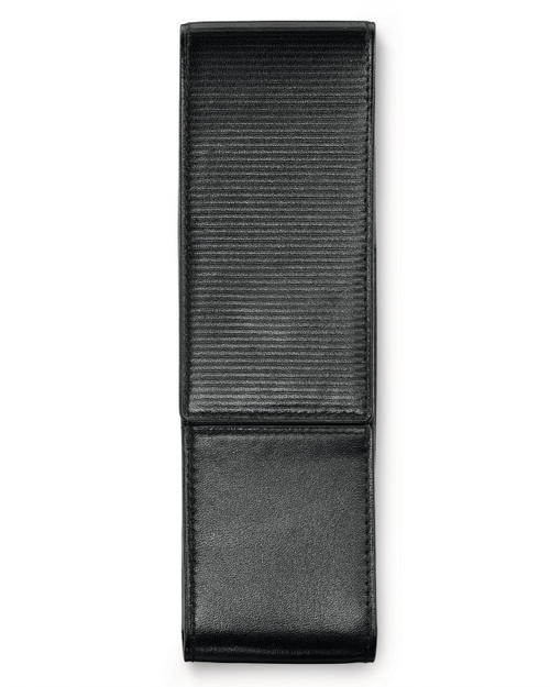 Lamy Pen Case - Nappa Leather Flip Top Embossed in Black