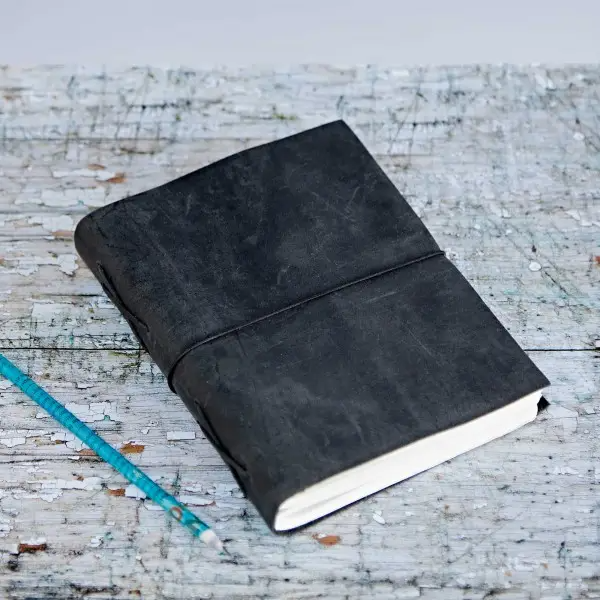 Paper High Journal - Buffalo Leather Elastic Tie