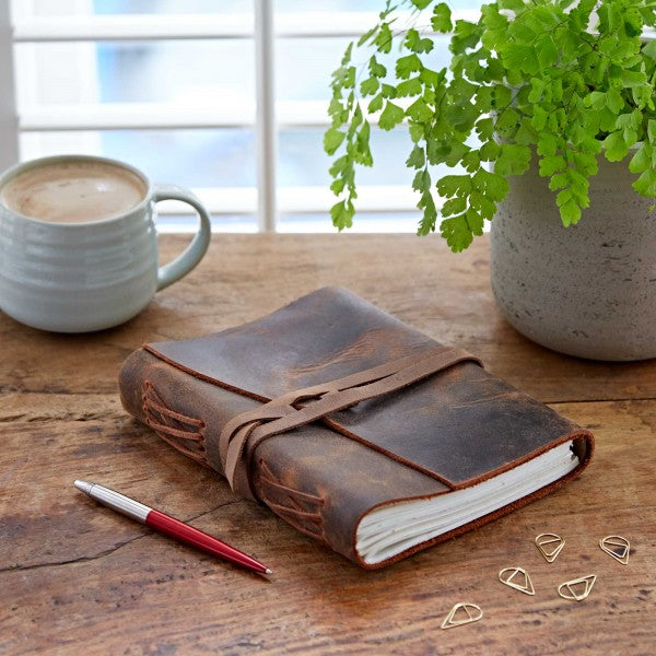 Paper High Journal - Buffalo Leather Wraparound Flap