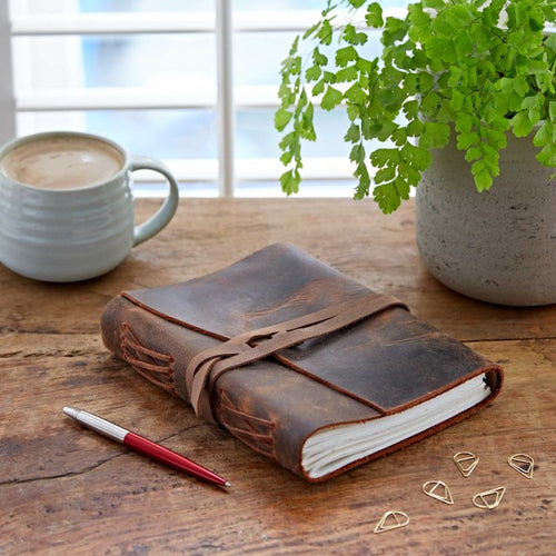 Paper High Journal - Buffalo Leather Wraparound Flap