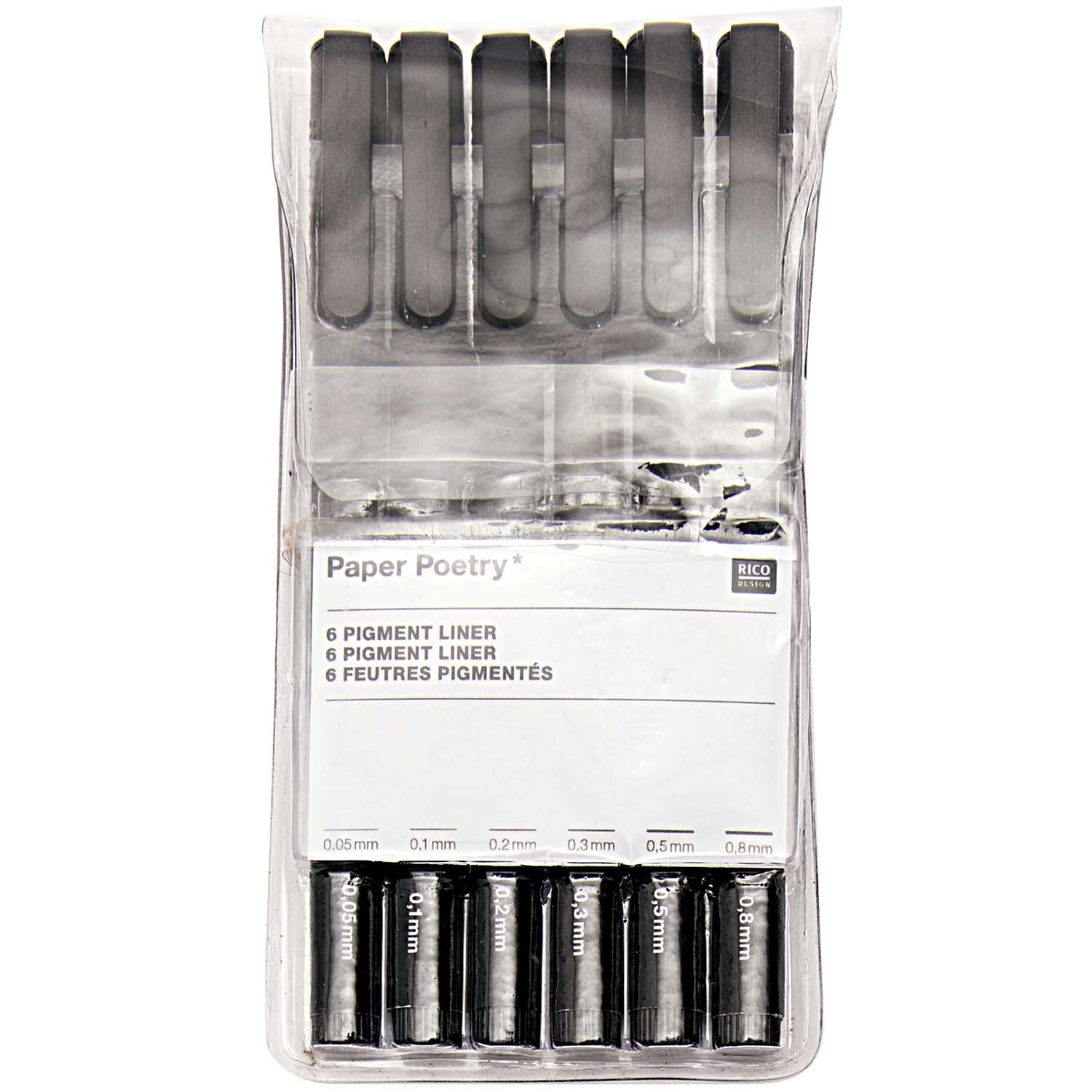 Paper Poetry Pens - Pigment Liner Pens Set of 6