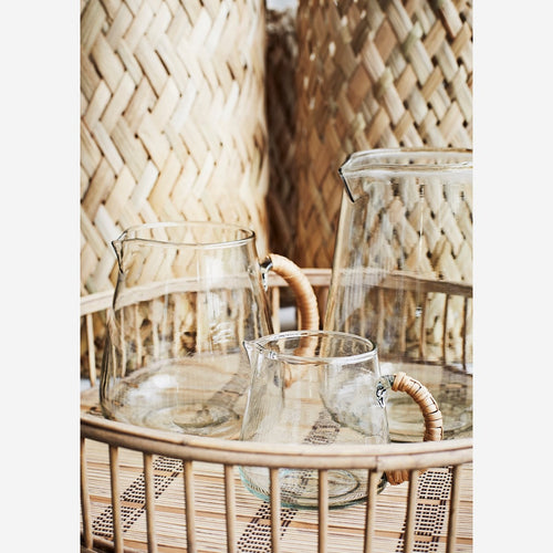 Madam Stoltz Glass - Jug with Bamboo Handle 3L/1.5L