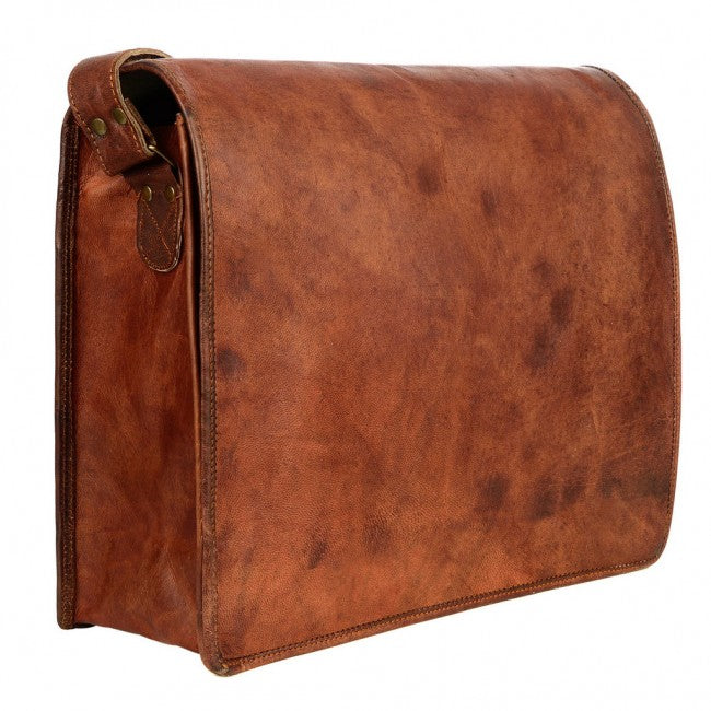 Paper High - Leather Messenger Bag - Large
