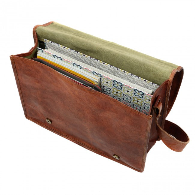 Paper High - Leather Messenger Bag - Large