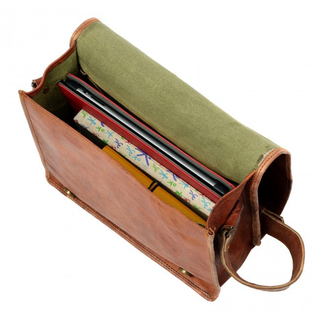 Paper High - Leather Messenger Bag - Small