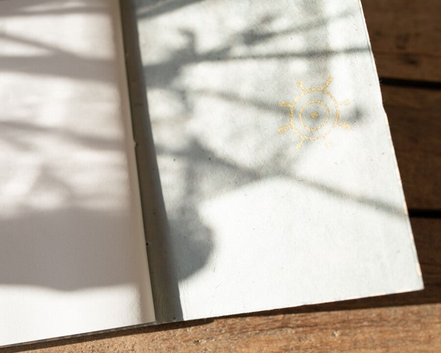 Van Verre Journal - Fair Trade Lokta Snowy White