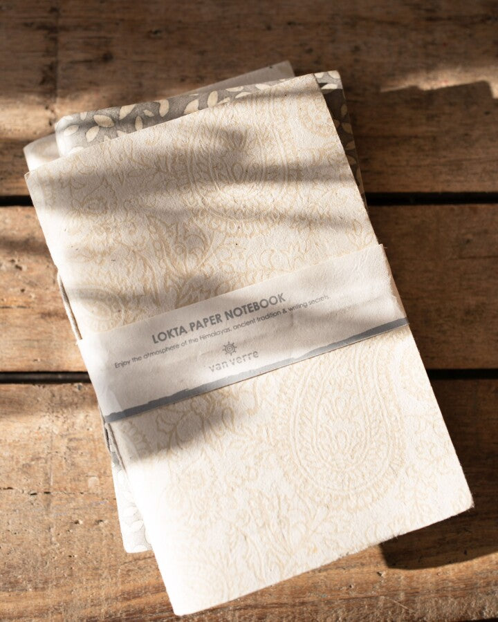 Van Verre Journal - Fair Trade Lokta Snowy White