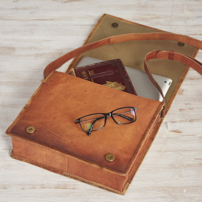 Paper High - Leather Messenger Bag - Large