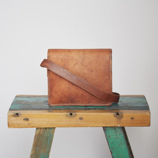 Paper High Leather Messenger Bag Small Unbound