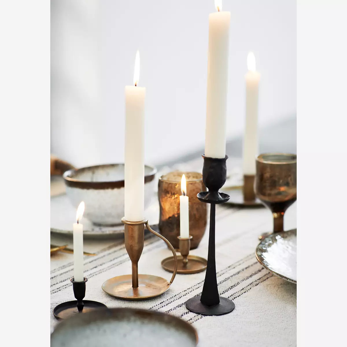 Madam Stoltz Candle Holder - Hand Forged Black