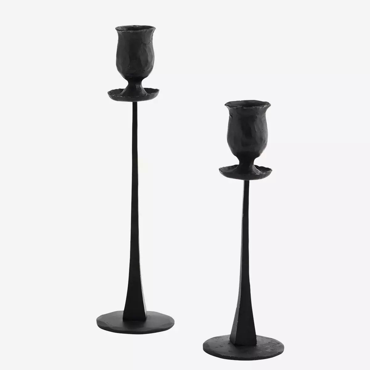 Madam Stoltz Candle Holder - Hand Forged Black