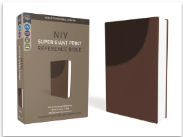 NIV - SUPER GIANT PRINT REFERENCE BIBLE, LEATHERSOFT, BROWN, RED LETTER EDITION, COMFORT PRINT