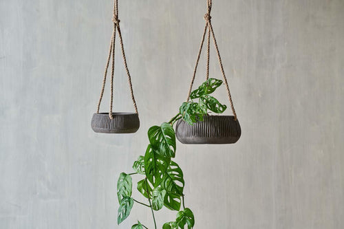 Nkuku Hanging Planter - Wampu Brown/Black