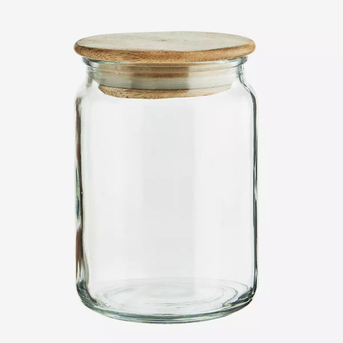 Madam Stoltz Glass - Jar with Wooden Lid