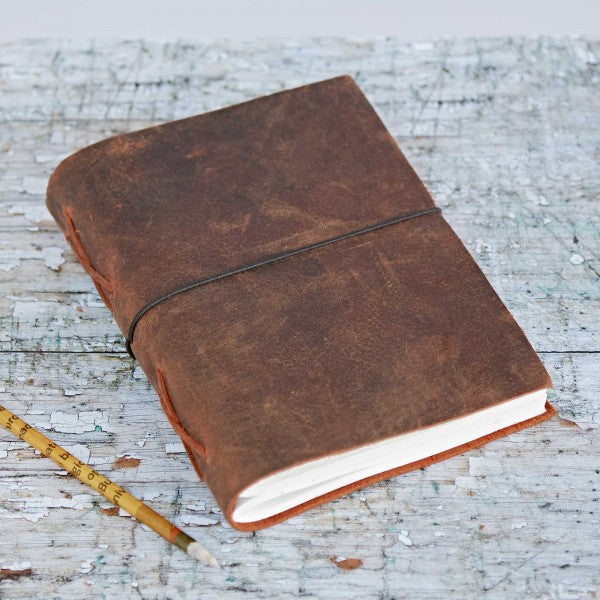 Paper High Journal - Buffalo Leather Elastic Tie