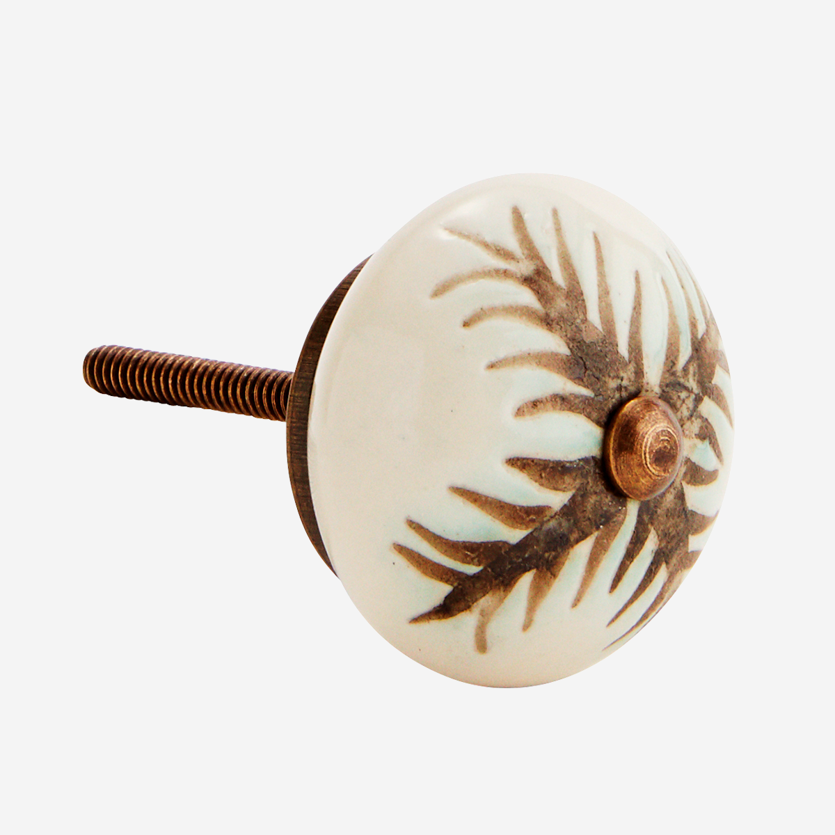 Madam Stoltz Knob - Iron Ecru Grey