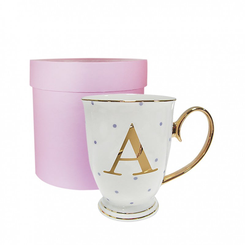 Monogram Spotty Mug - A