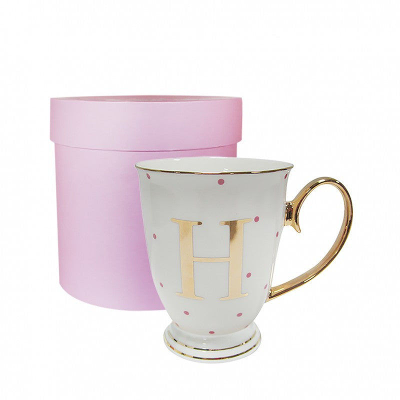 Monogram Spotty Mug - H