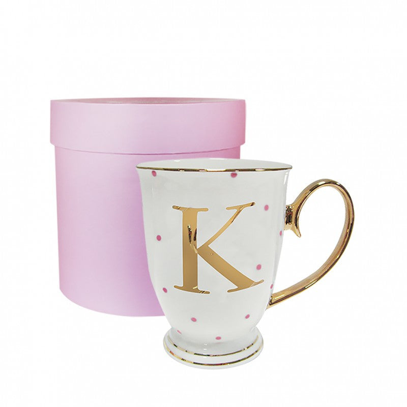 Monogram Spotty Mug - K