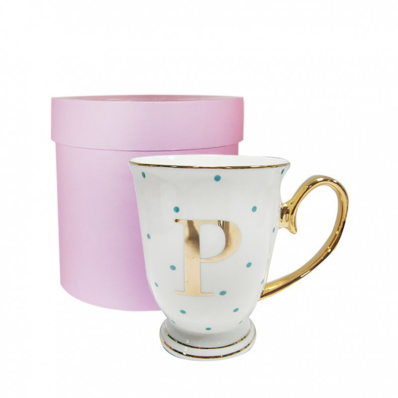 Monogram Spotty Mug - P