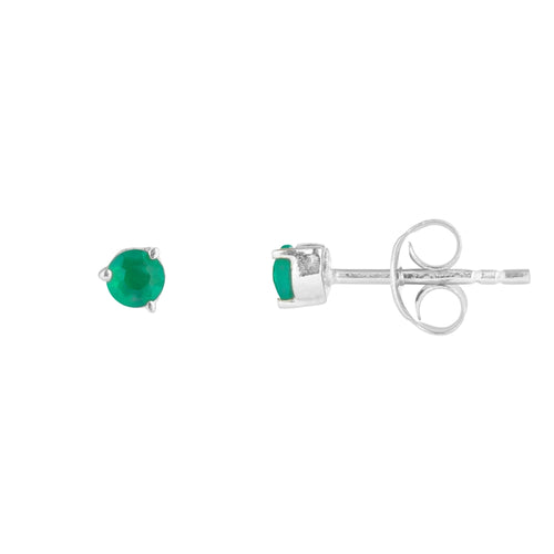 Juvi Earrings - Tiny Gemstone Studs -Sterling Silver