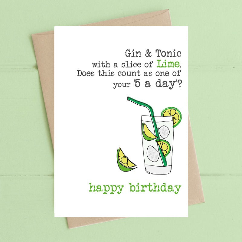 Dandelion Card - Gin & Tonic