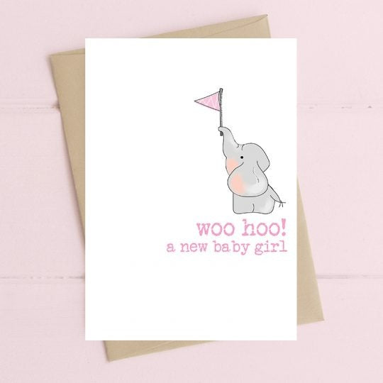 Dandelion Card - Woo Hoo - Baby Girl/Boy