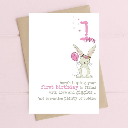 Dandelion Card - one today bunny boy or girl