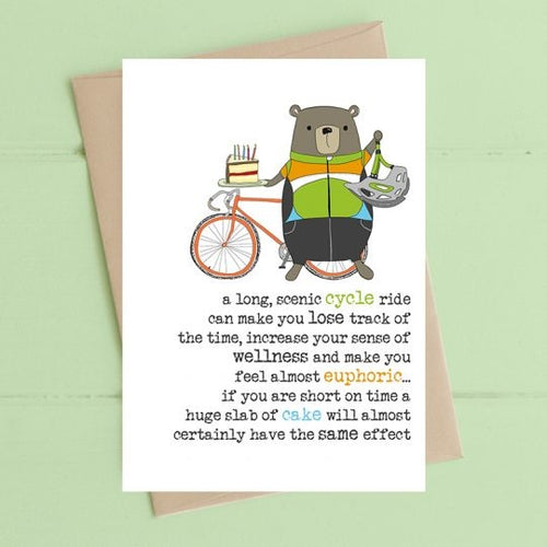 Dandelion Card - Cycling & Cake