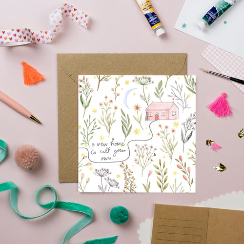 Pickled Pom Pom Card -  A New Home to Call Your Own