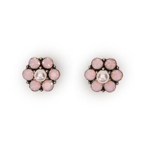 Lovett Earrings - Vintage vine pearl studs