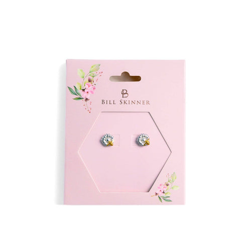 Bill Skinner Little Treasures - Flower And Bee Stud - Two Tone