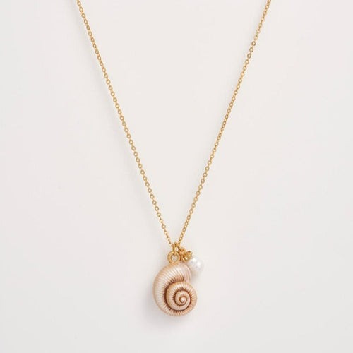 Fable Jewellery - Sea Snail Shell and Pearl Necklace