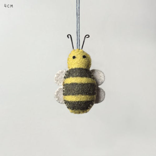 East of India Felt - Embroidered Hanging Bee