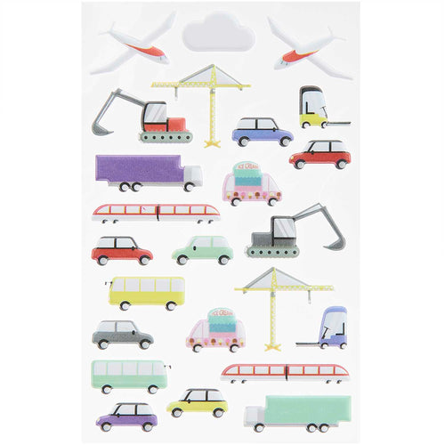 Paper Poetry Stickers - Vehicles