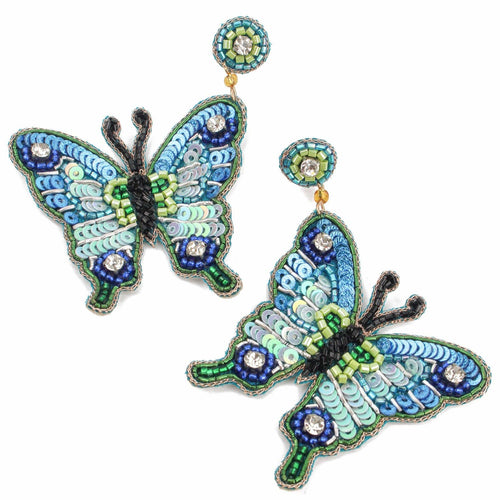 My Doris Earrings - Blue Butterfly