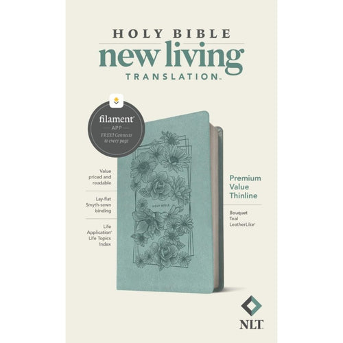 NLT - Premium Value Filament Compact Bible - Teal