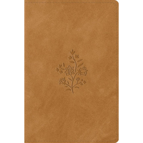 ESV - Compact Bible with Wildflower Design - Nubuck Caramel