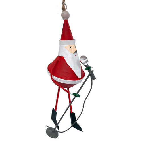 G-Bork Handmade Tin Singing Santa