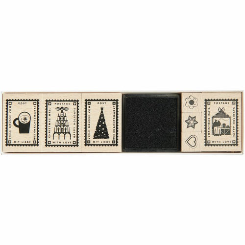 Paper Poetry Stamp Set - Christmas Post Stamps