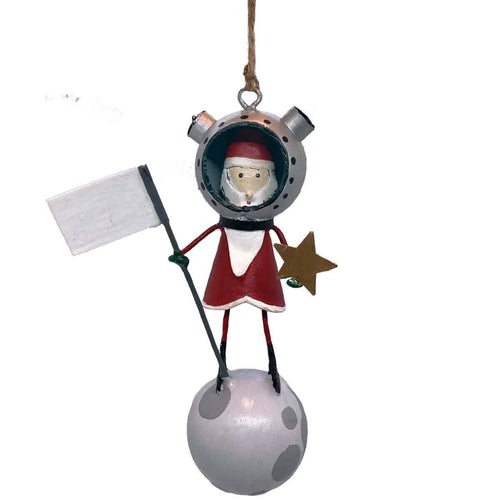 G-Bork Handmade Tin Astronaut Santa
